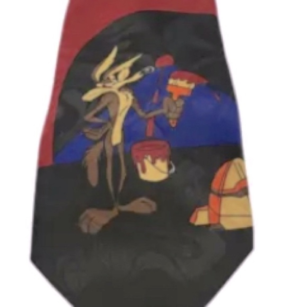 VINTAGE LA Calif 1994 tie Road Runner Wile Coyote Looney Tunes